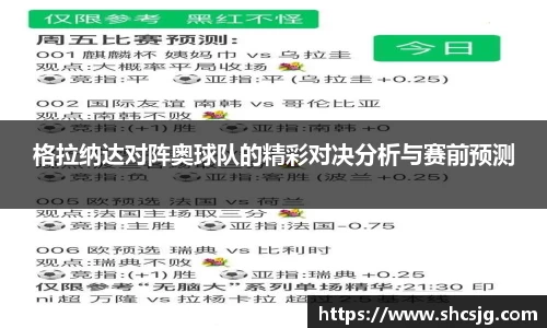 格拉纳达对阵奥球队的精彩对决分析与赛前预测
